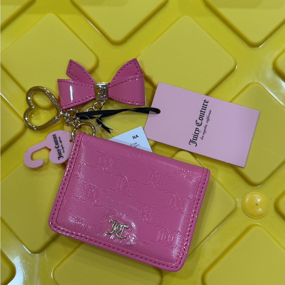 Juicy Couture Pink CardCharm PINK lemonade DIAMOND FOR THE GIRLS case key fob
